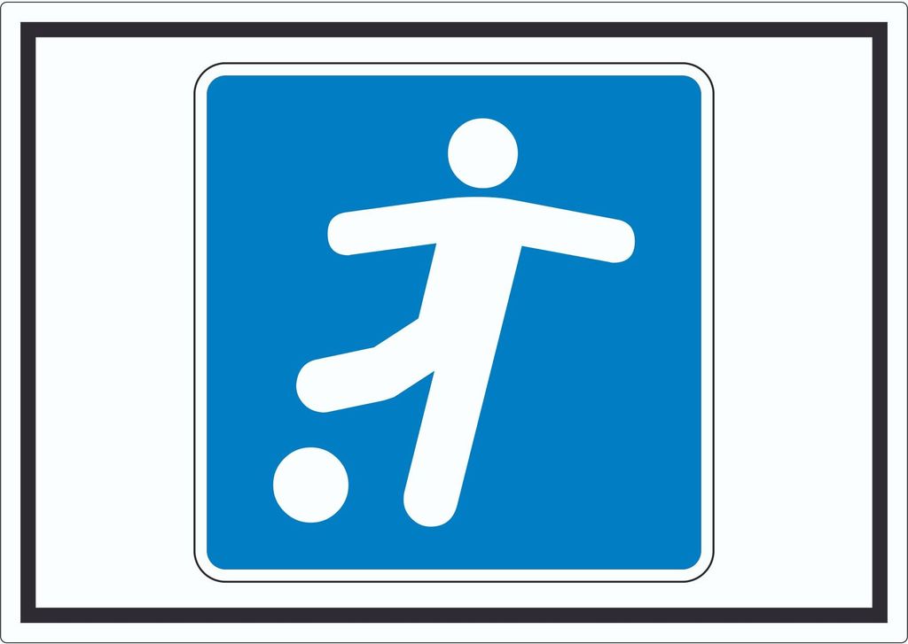 Fußballplatz Aufkleber mit Symbol A5 (148x210mm)