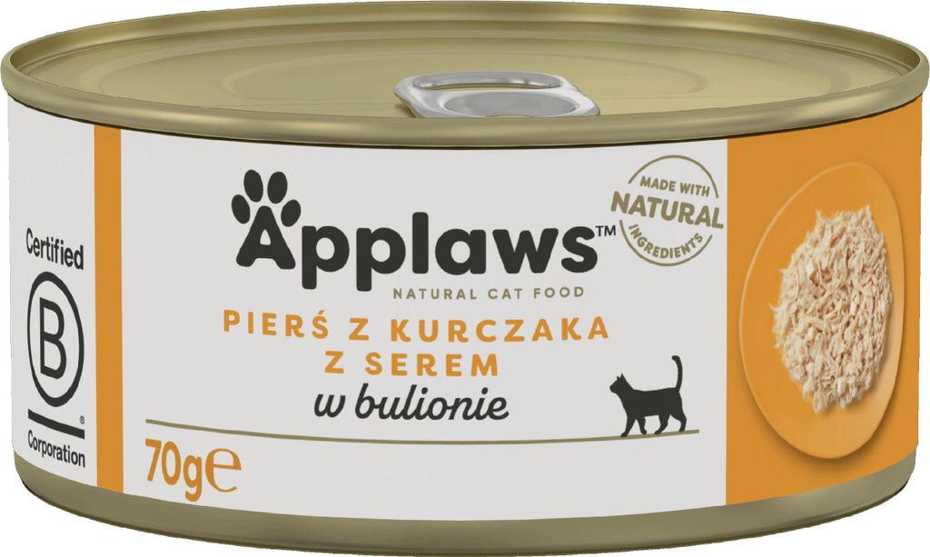 APPLAWS Chicken breast with cheese - nassfutter für Katzen - 70g