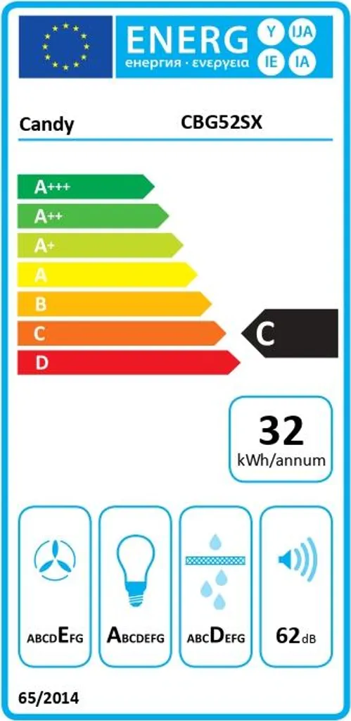 Candy CBG52SX Argento da incasso 168 m³/h