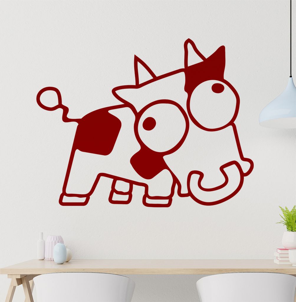 Drift Kuh Wandtattoo in 6 Größen - Wandaufkleber Wall Sticker - Dekoration, Küche, Wohnzimmer, Schlafzimmer, Badezimmer