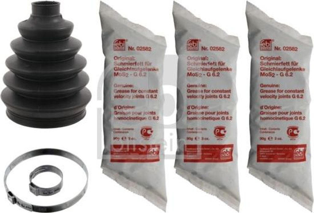 FEBI BILSTEIN 47961 Manschettensatz, Antriebswelle OE 46307716 kompatibel mit 500, Punto, Mito, A4 8K, A5 8T, A5 8F, 1er F20, 1er F21, 2er F23, 2er...