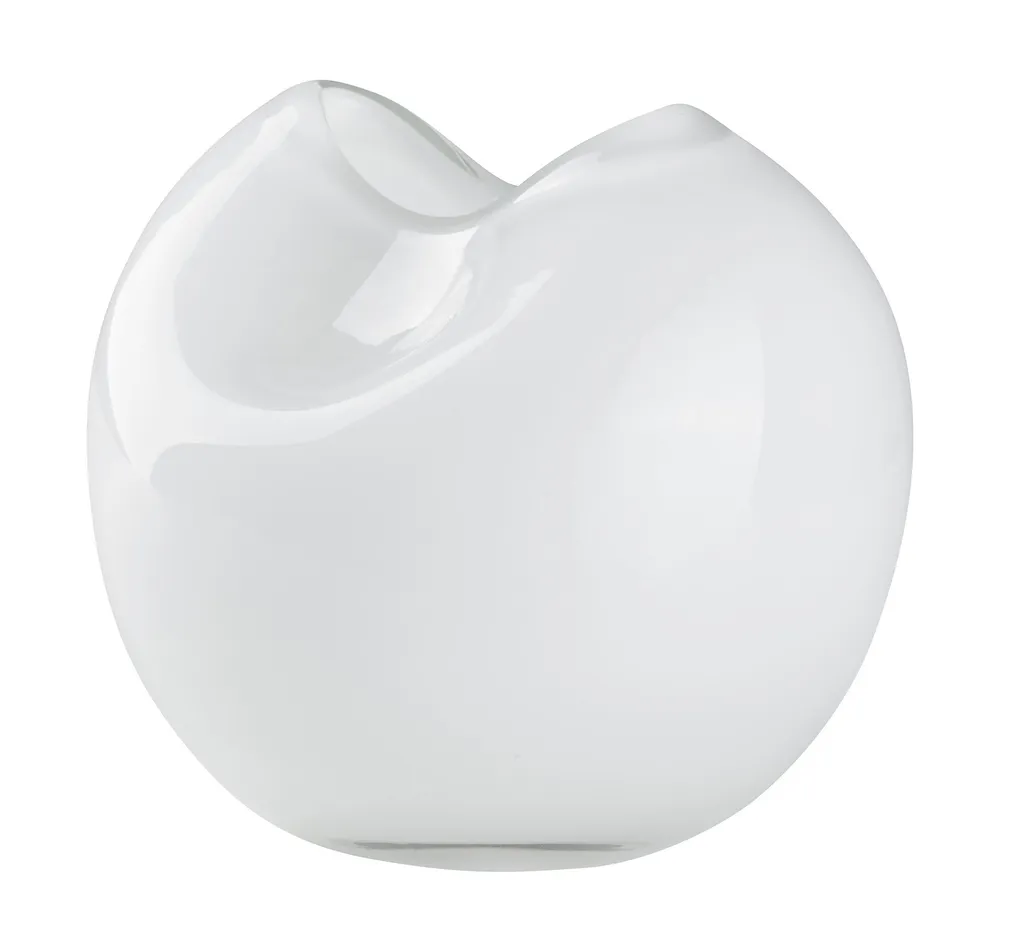 Vase stable et compact blanc 14x13cm - Fini les vases qui basculent