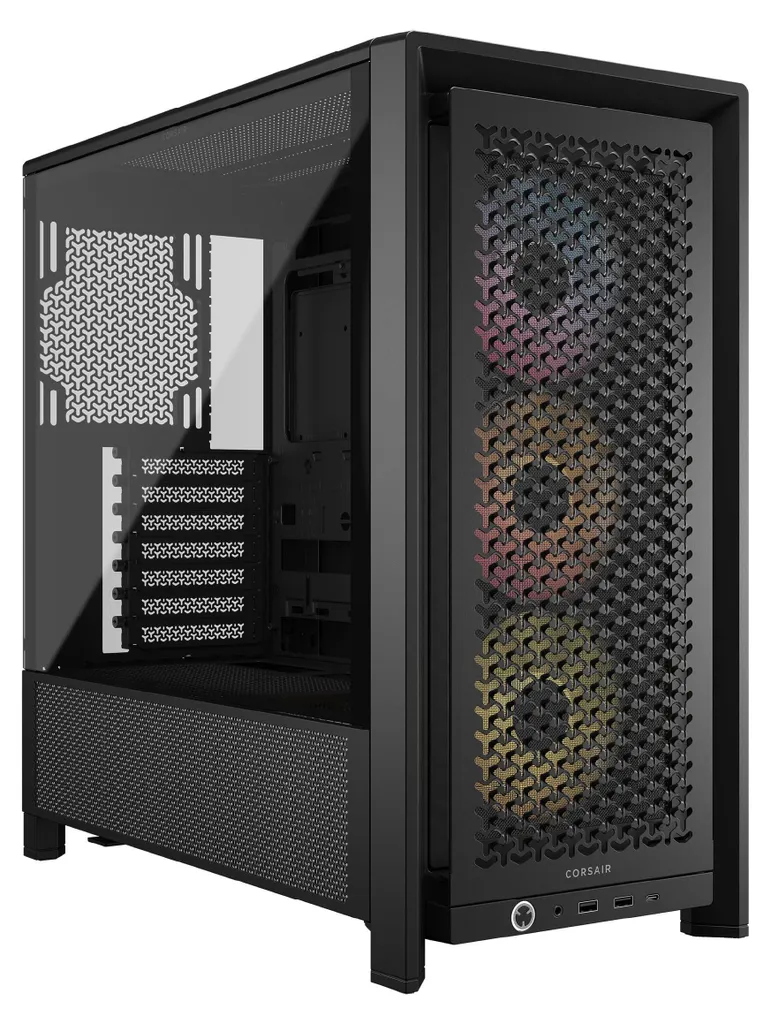 Corsair 4000D RS ARGB Noir - Boîtier PC Moyen Tour Performance Flux d'Air