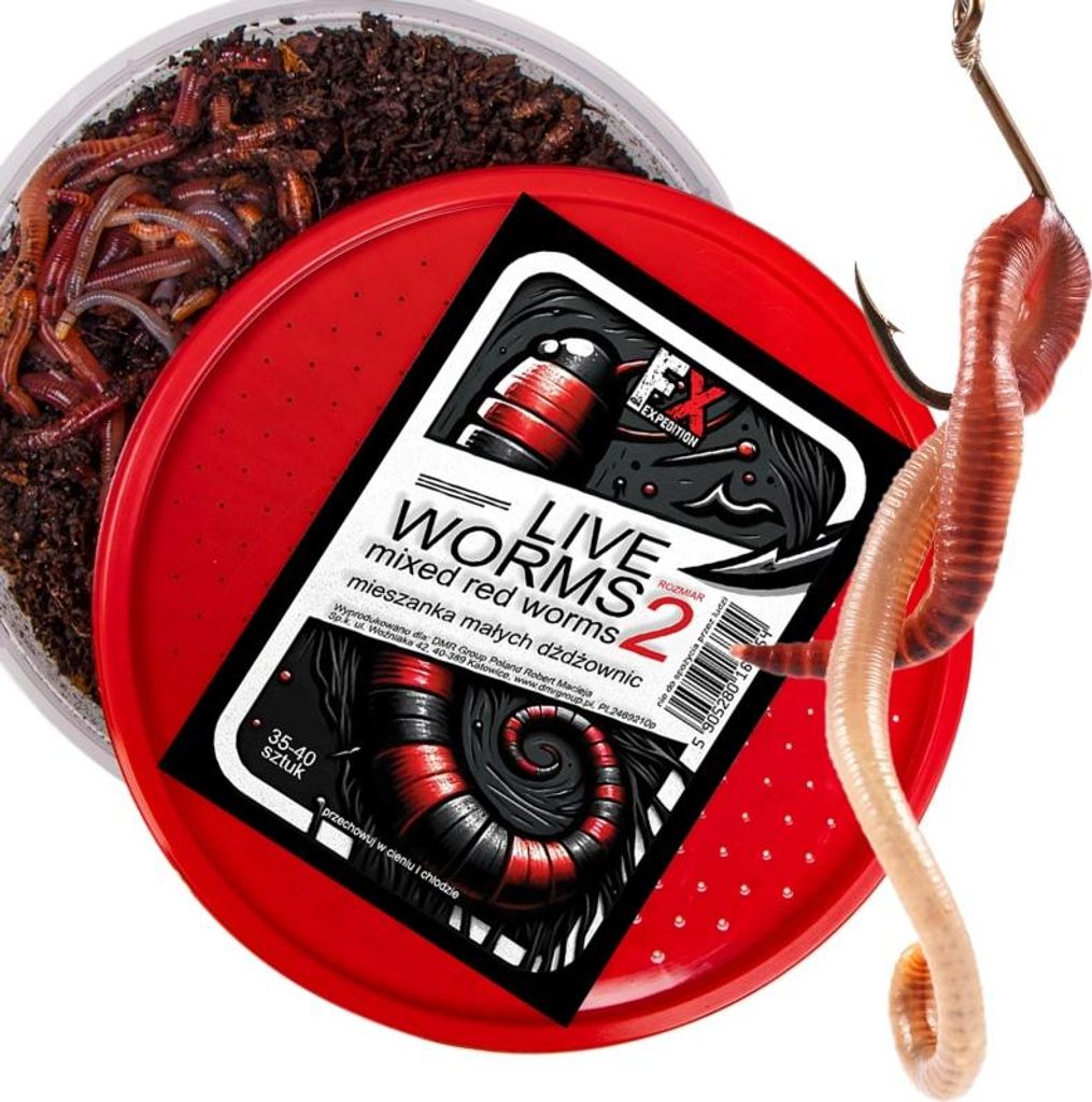 Fishing Expedition Živé červy č. 2 - živé červené červy Obrázek produktu 
