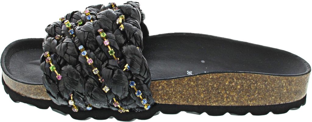 Verbenas Rica Trenza Rafia Brillos 3300790818 (38/negro)