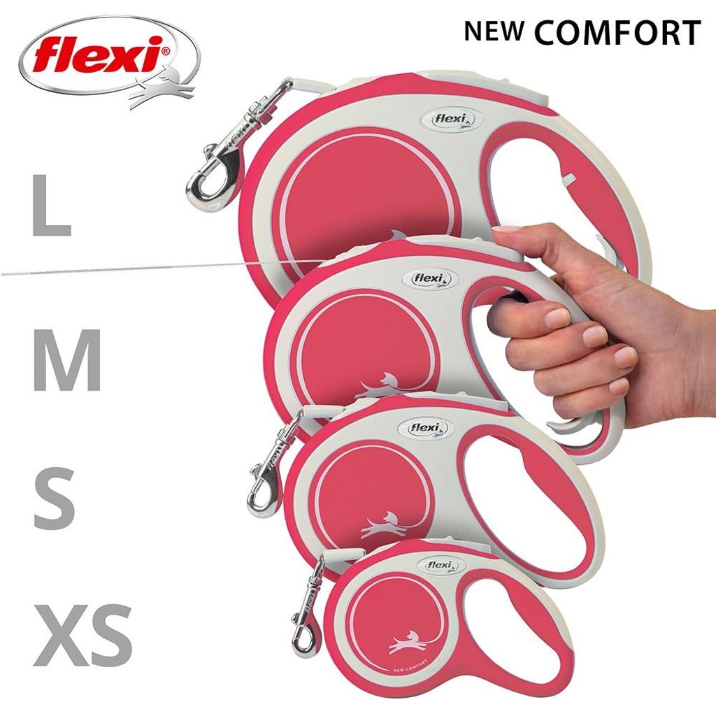 Flexi New Comfort L Tape 8 m, Hund, Rückziehbare Leine, Produktbild 