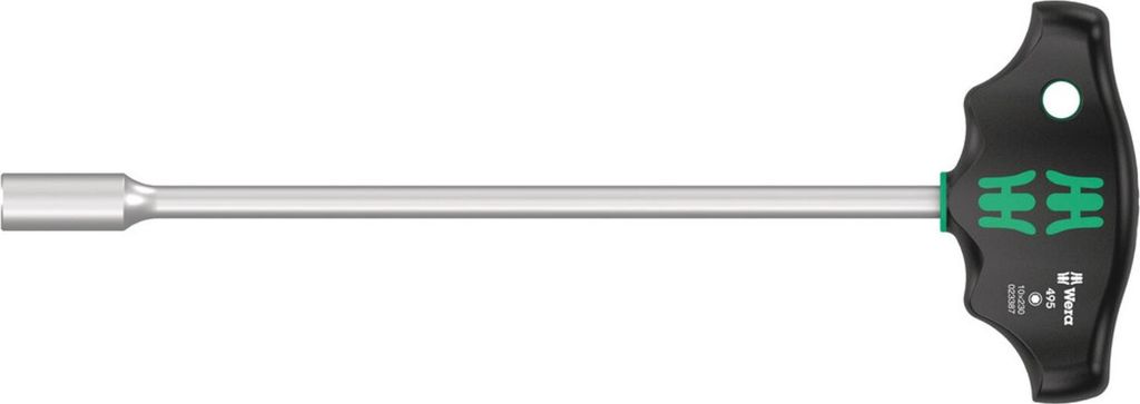 Wera 495, Ratschenschlüssel, 1 Stück(e), Schwarz, Silber, 9,9 cm, 23 cm, T-Griff