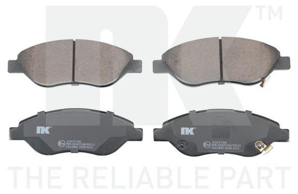 NK Bremsbeläge Satz Vorne Bremsklötze für FIAT TIPO Kombi (356) 2223106