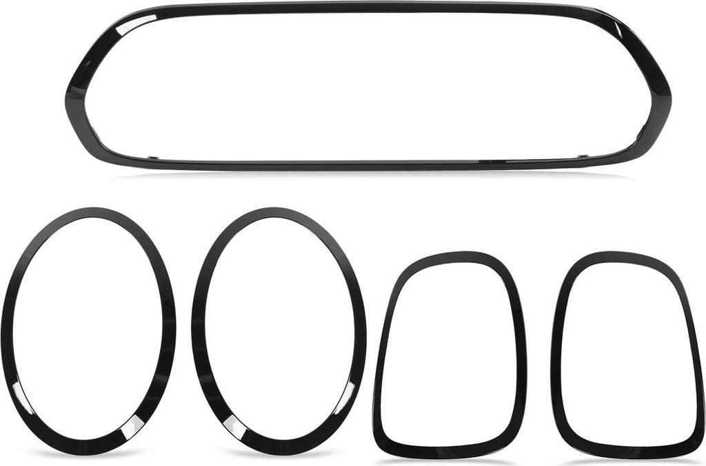5pcs Gloss Black Scheinwerfer Rücklicht -Gitter -Surround -Abdeckung Ersatz für Mini F55 F56 F57 Ein Cooper S JCW 2014+