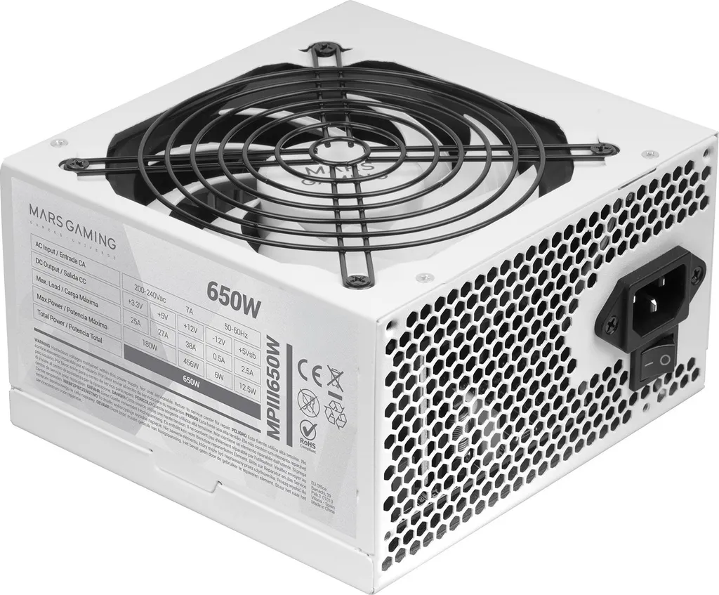 Mars Gaming MPIII650W 650W Alimentatore Gaming Economico e Potente