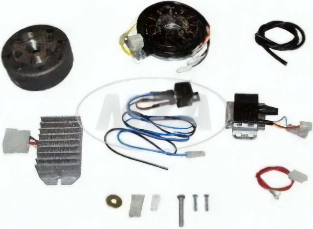 Lichtmagnetzündanlage 12V 100W Gleichstrom mit integrierter vollelektronischer Zündung - IWL Pitty, SR56 Wiesel, SR59 Berlin, TR150 Troll