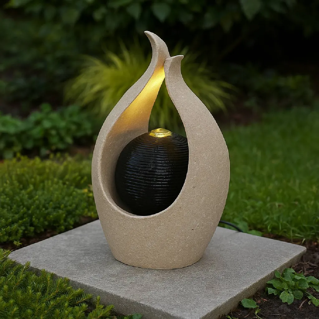 Fontaine zen d'intérieur LED - Fontaine apaisante contre le stress 35cm
