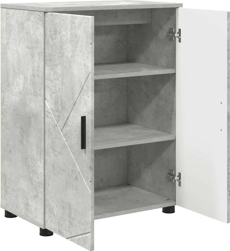 Offerta Mobile Bagno SYFAX Grigio Cemento 60x35x80 cm - Robusto e Bello - 4