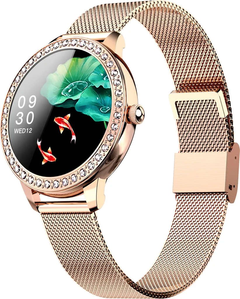 Montre Connectée Fitness IP68 Étanche avec Cardiofréquencemètre - Or