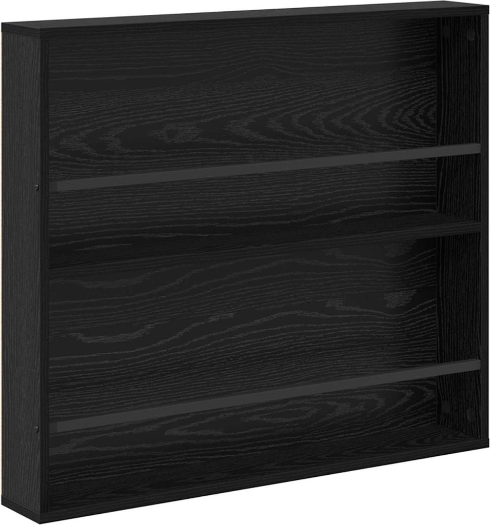 Magazinregal Schwarz Eichen-Optik 80 x 12 x 70 cm Holzwerkstoff
