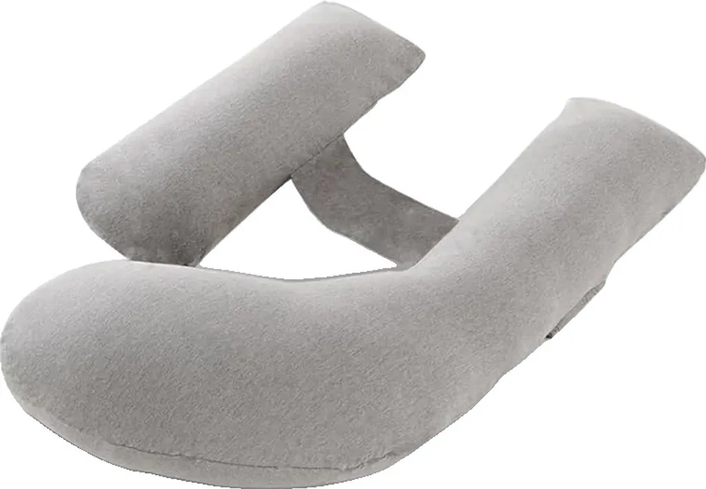 Oreiller de corps pour femme enceinte avec cale ventrale ajustable gris