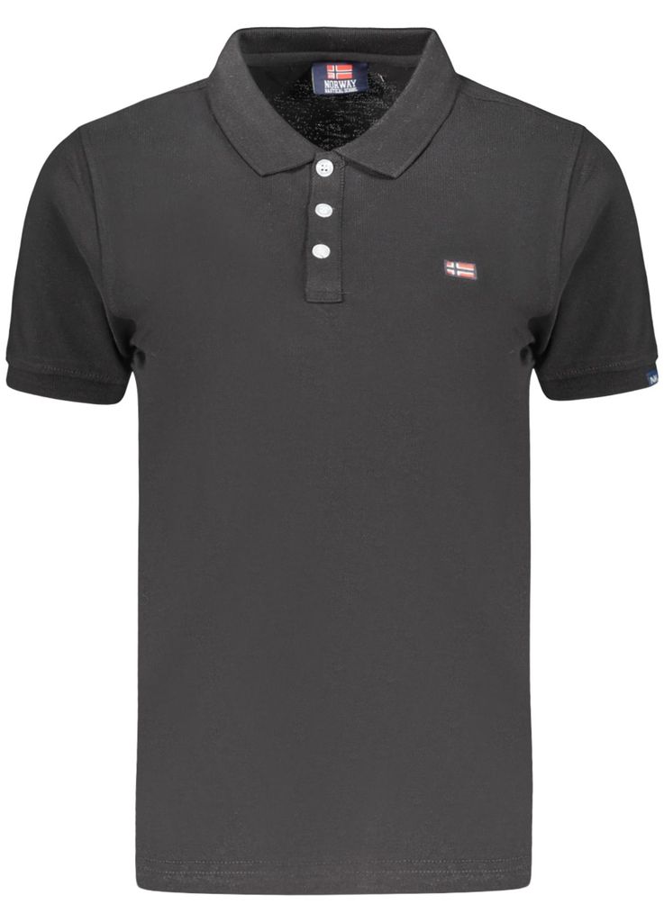 Elegantes Damen Kurzarm-Poloshirt Schwarz mit Stickerei