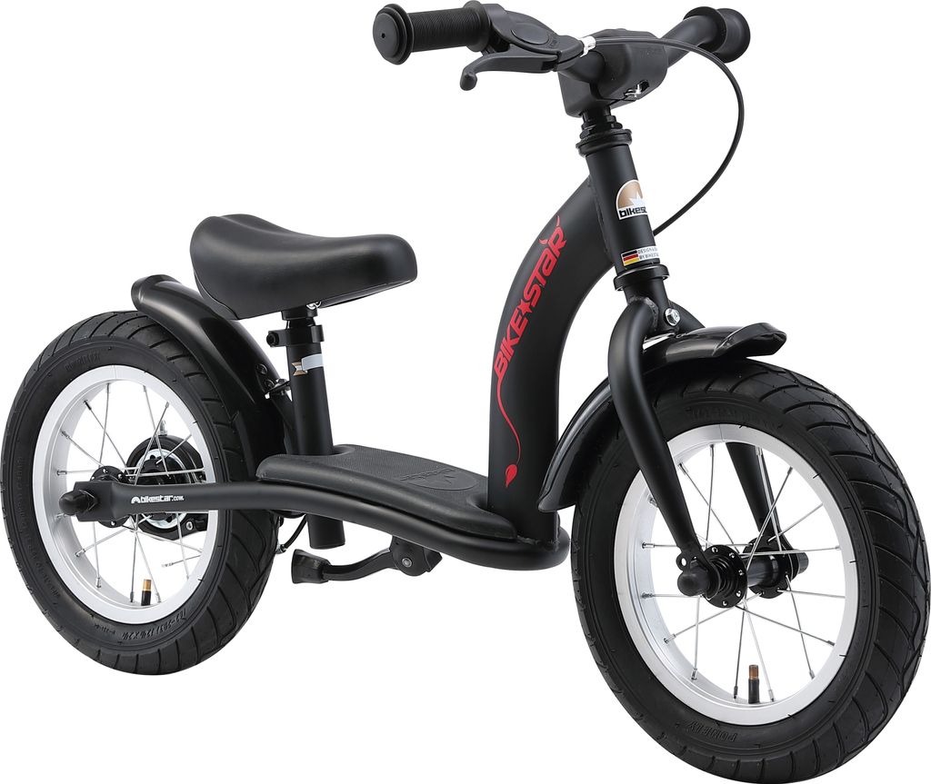 BIKESTAR Kinder Laufrad ab 3 - 4 Jahre | 12 Zoll Classic Lauflernrad | Schwarz