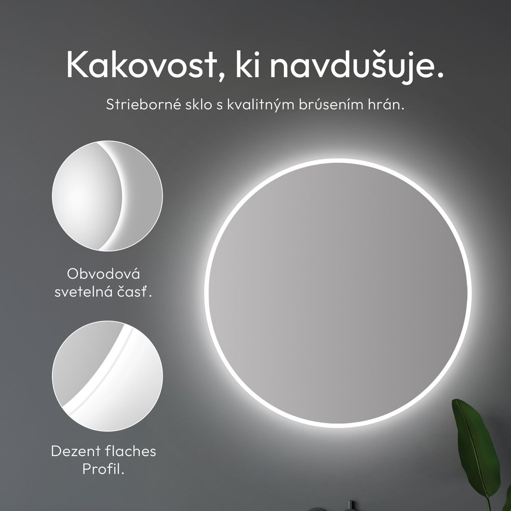 Kúpe??ové zrkadlo s osvetlením TALOS LED kúpe??ové zrkadlo Obrázok produktu 2