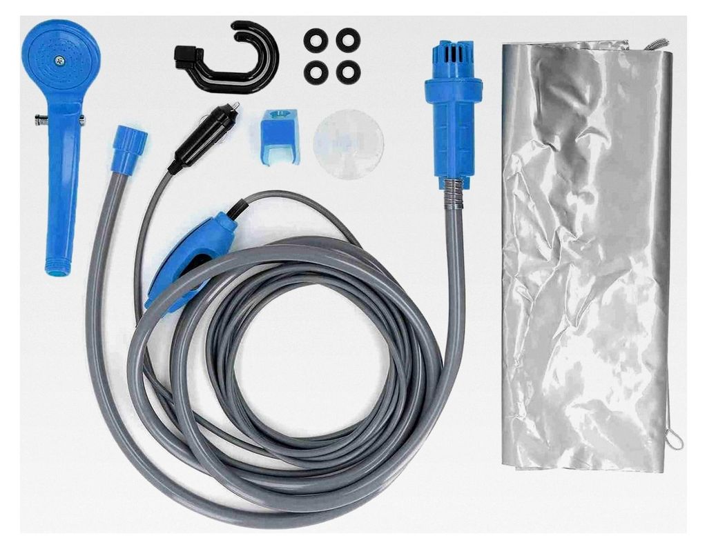 Tragbare elektrische Fahrzeugdusche, 36W mit einstellbarem Wasserfluss, ABS Material, 200 cm Schlauch, für Camping, Autowaschen, Gartenbewässerung