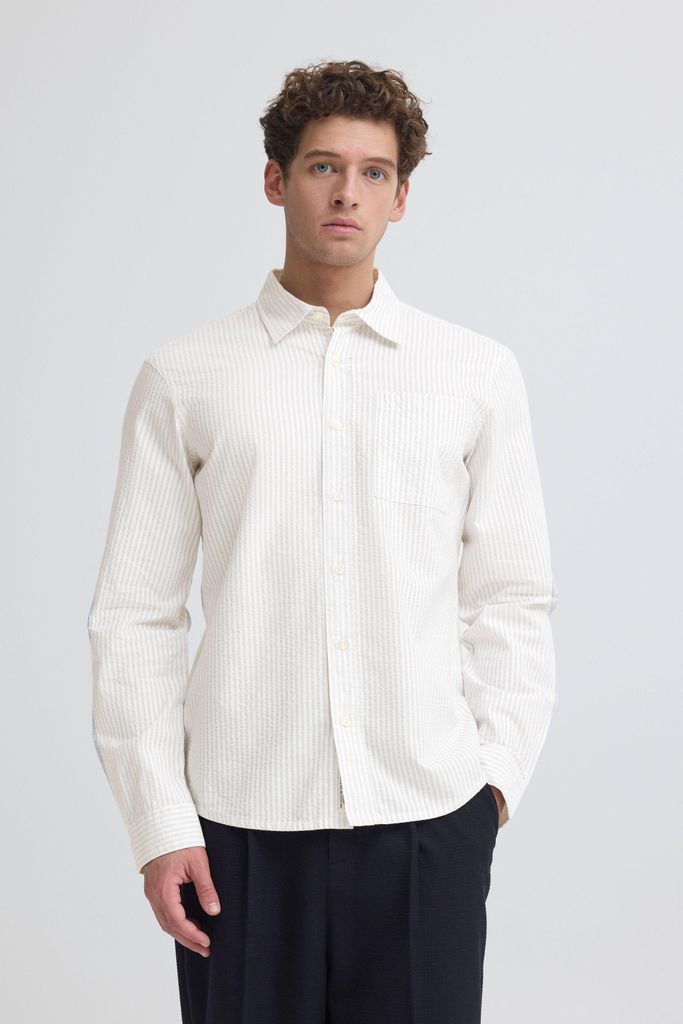 Casual Friday CFJaevon Herren Hemd Oversize-Hemd Langarmhemd 100% Baumwolle Relaxed Fit