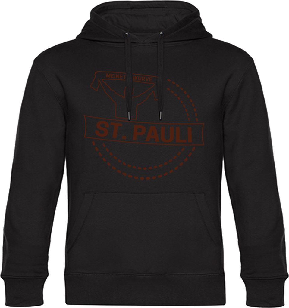 multifanshop Kapuzen Sweatshirt - St. Pauli - Meine Fankurve, schwarz, Größe L
