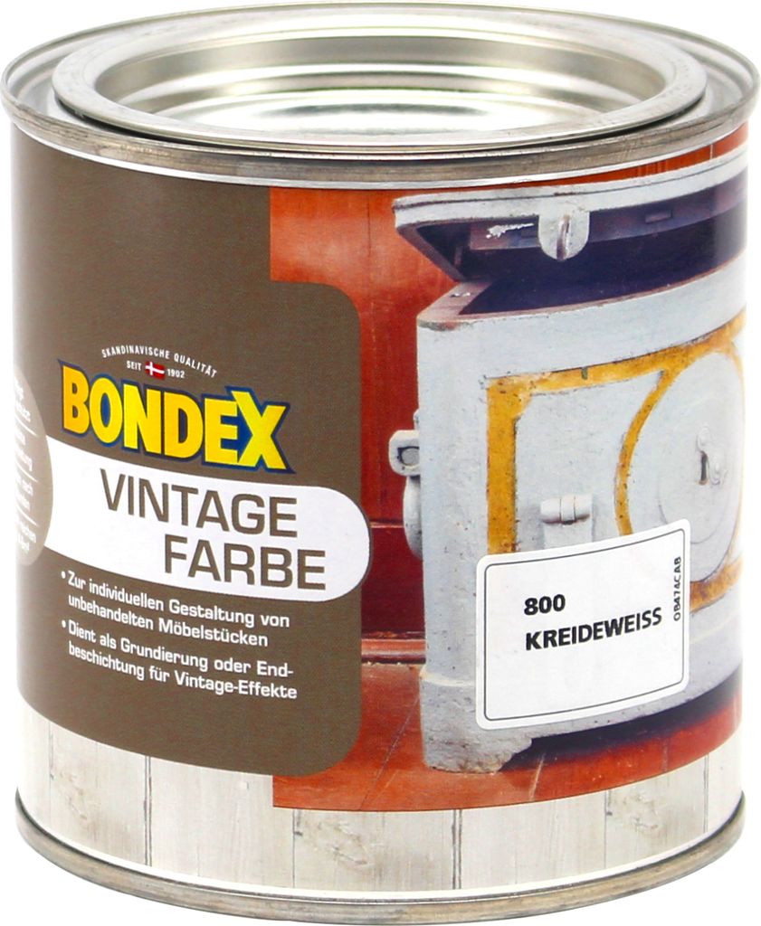 Bondex Vintage Farbe Kreideweiß 0,375L Produktbild 