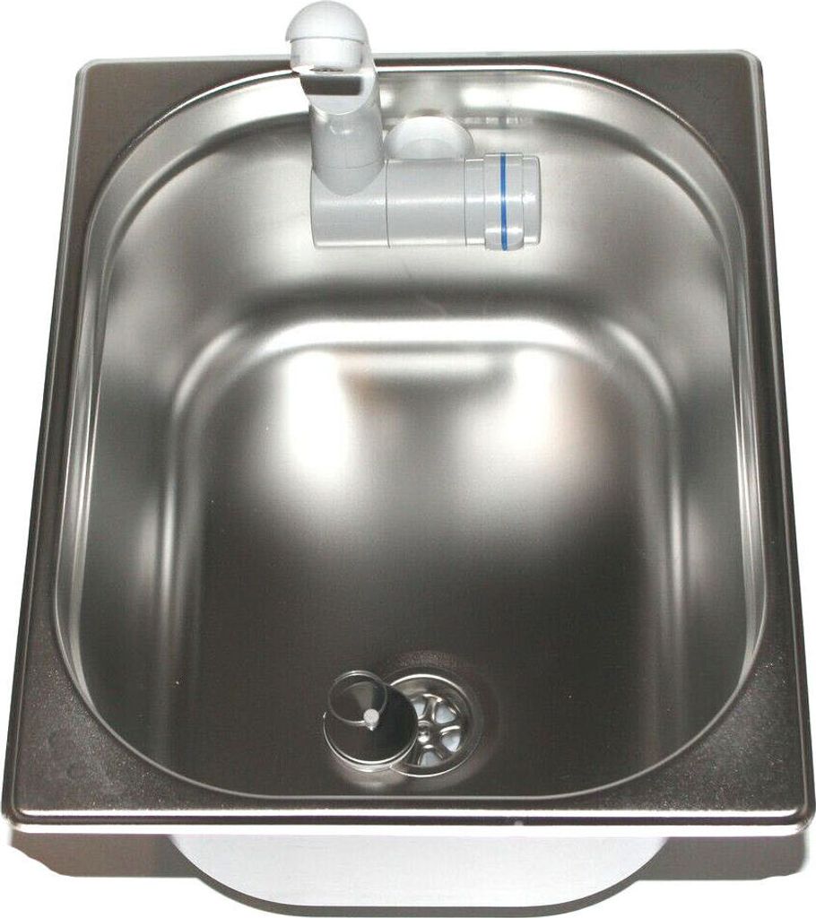 Edelstahl Spülbecken Camping Spüle Waschbecken Integriert + Ablauf 325x265x150