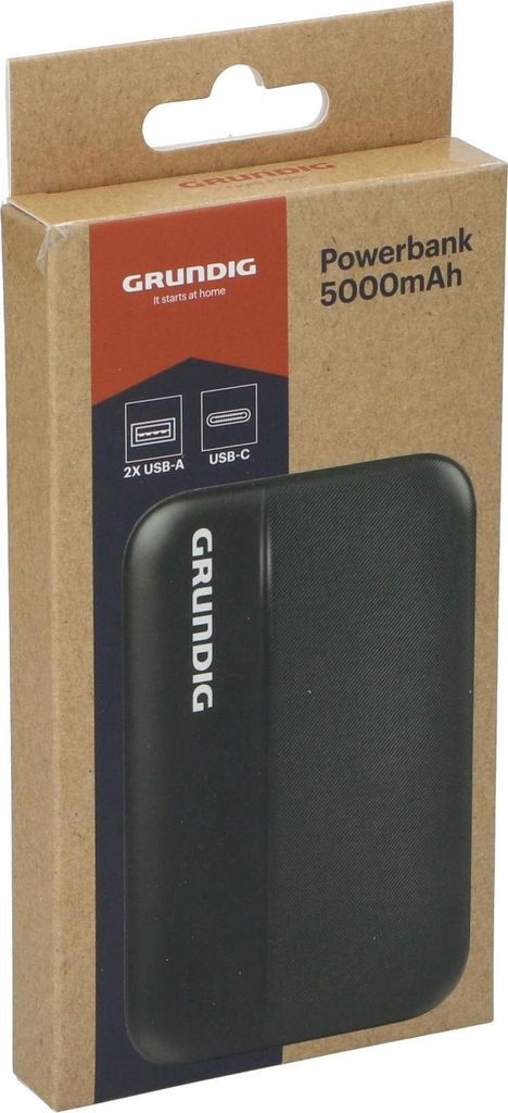 Grundig Powerbank 5000mAh - Batterie externe avec 2x USB et Image du produit 