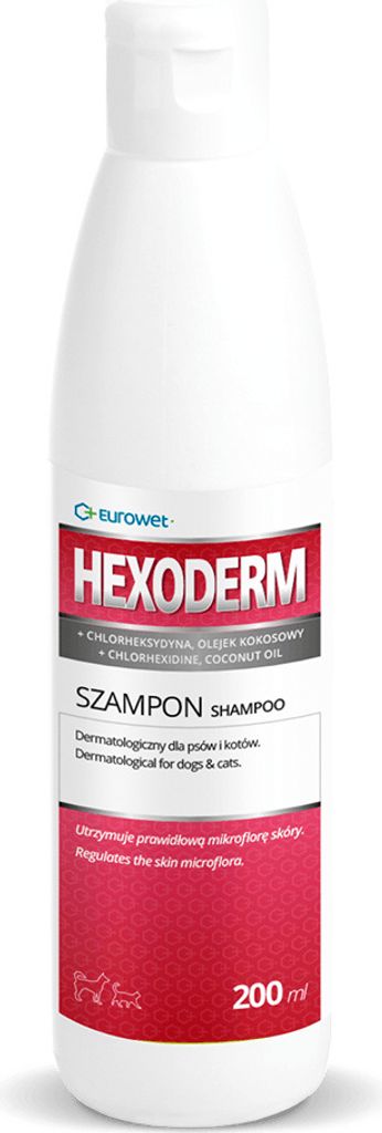 EUROWET Hexoderm: champú para perros y gatos - 200 ml Imagen del producto 