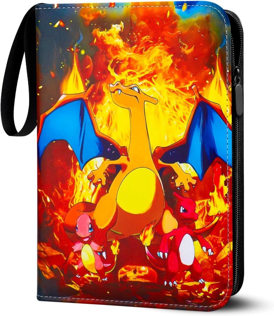 Pokémon Sammelalbum für Pokemon Karten,400 Taschen Sammelkarten Album 50 Seiten Sammelmappe Karten Heft, Hochwertiges Tragbar Wasserdicht