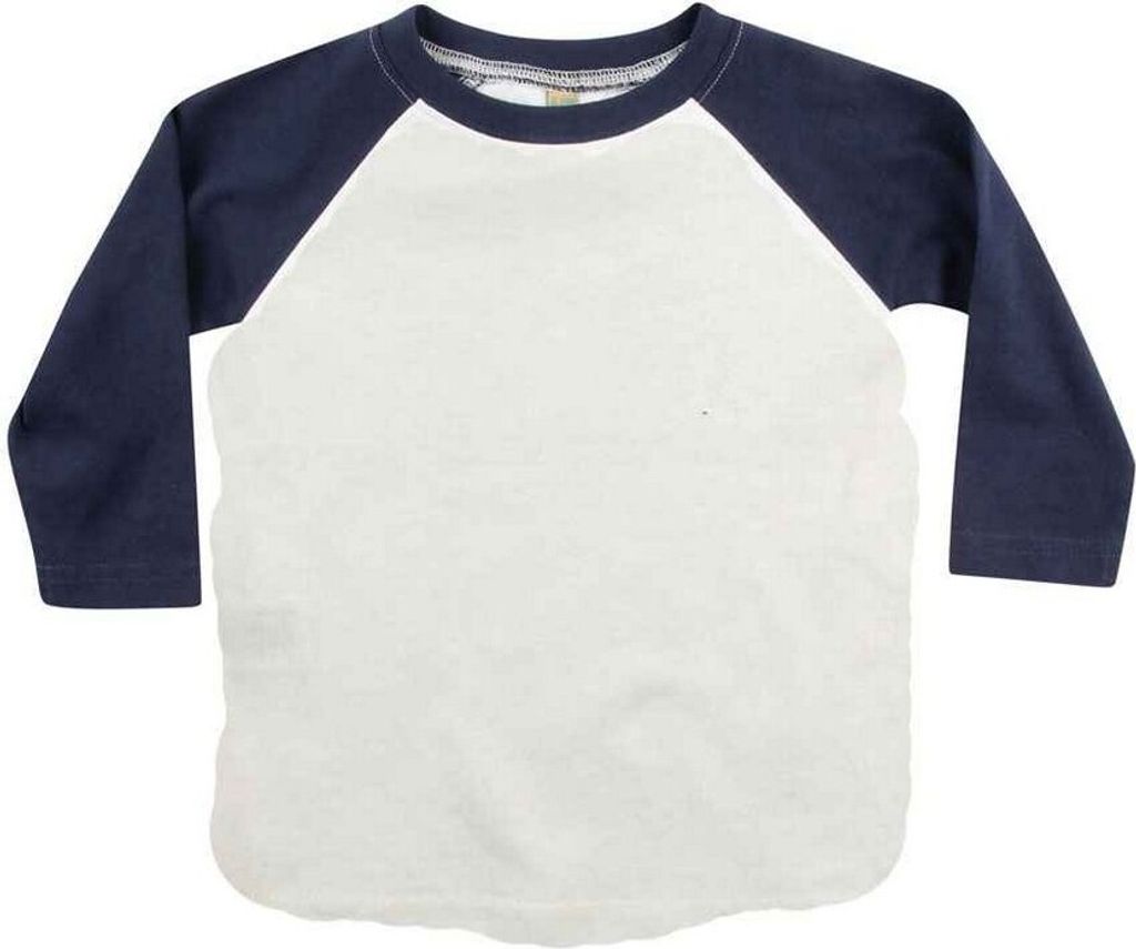 Larkwood - T-Shirt für Kinder - Baseball Langärmlig PC5558 (92) (Weiß/Marineblau)