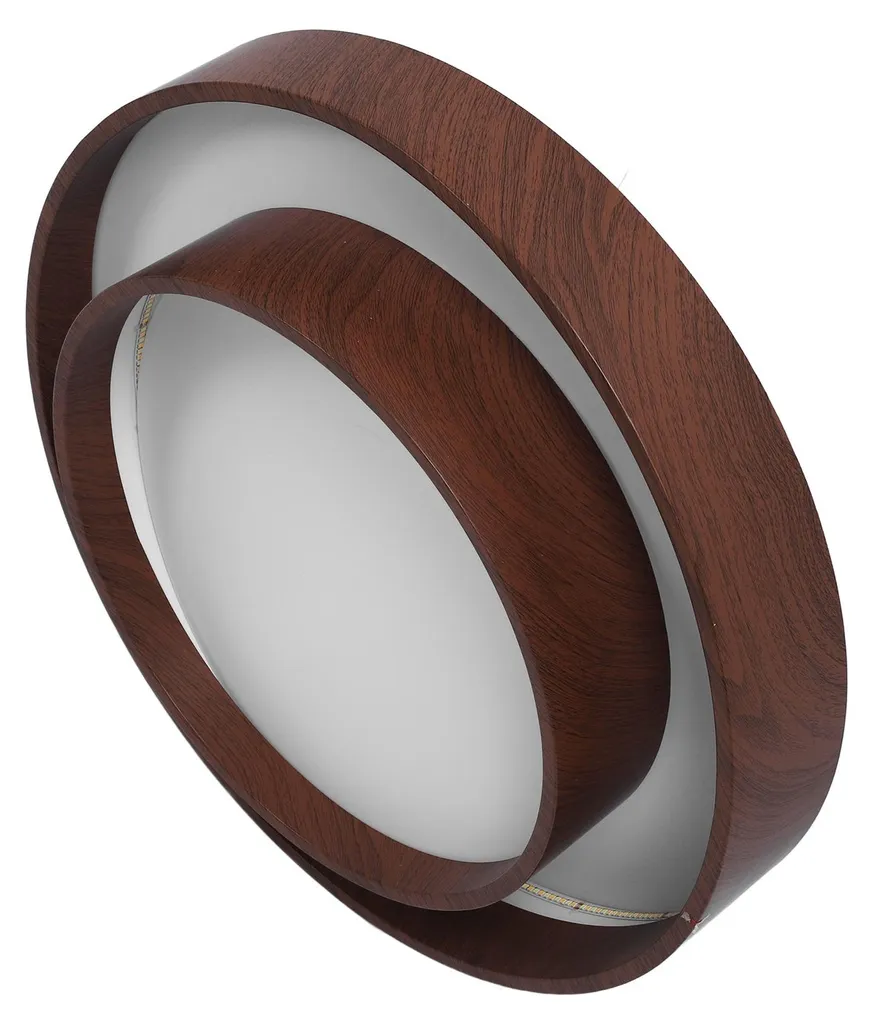 Plafonnier LED 3 Couleurs Interchangeables Noyer avec Télécommande - 5