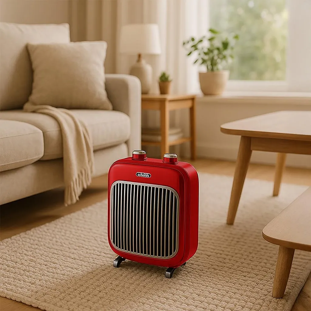 Chauffage soufflant de salle de bain 2000W Scholtes rouge rapide - 4