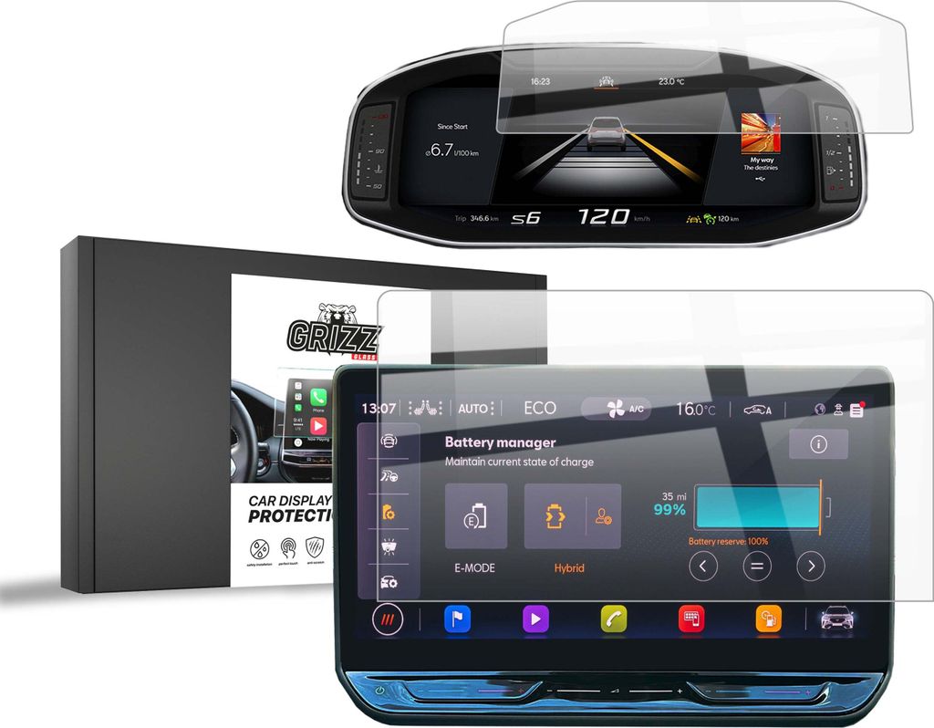 Keramische Autodisplayfolie 2in1 für Cupra Terramar 12,9“ Produktbild 