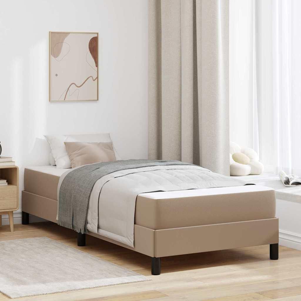 Maison Exclusive - Bettrahmen mit Matratze Cappuccino 90 x 200 cm Stoff