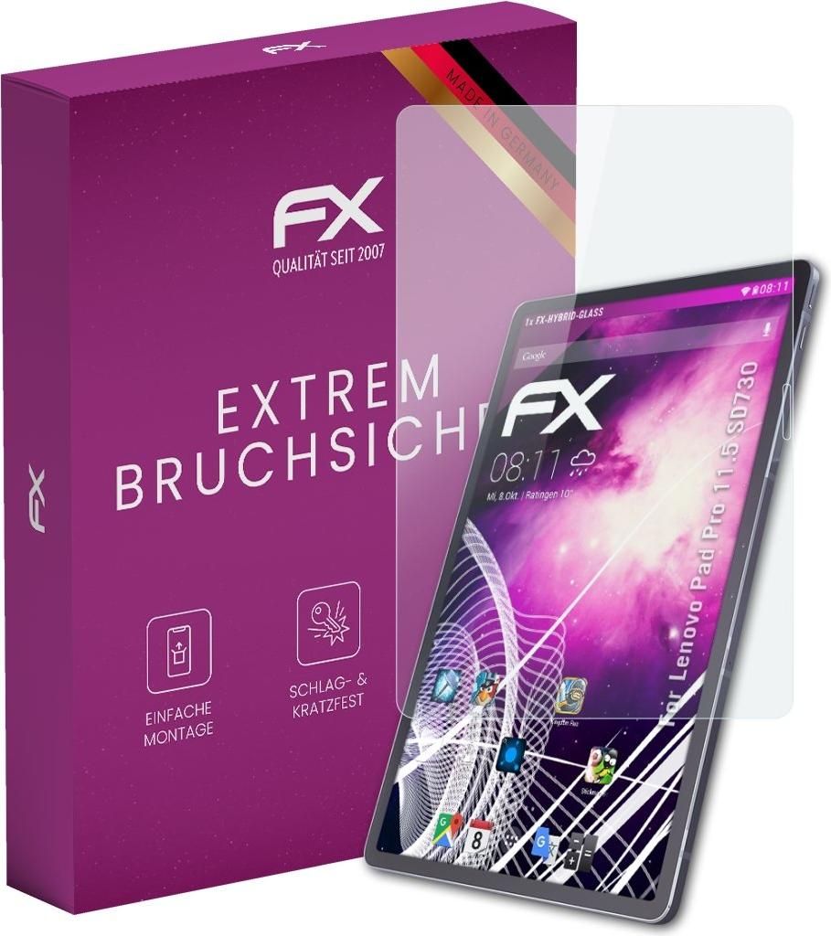 atFoliX FX-Hybrid-Glass Displayfolie kompatibel mit Lenovo Pad Pro 11.5 (SD730) Glasfolie