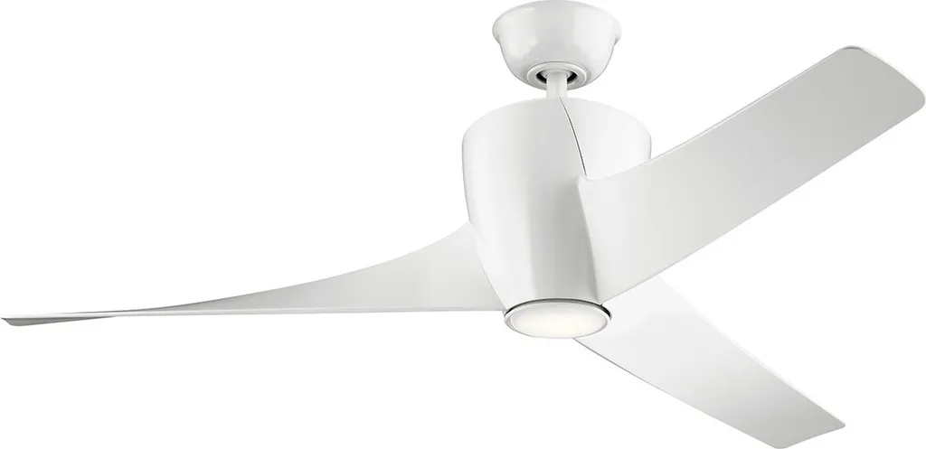Ventilateur de plafond 142 cm Phree Kichler blanc avec LED et télécommande
