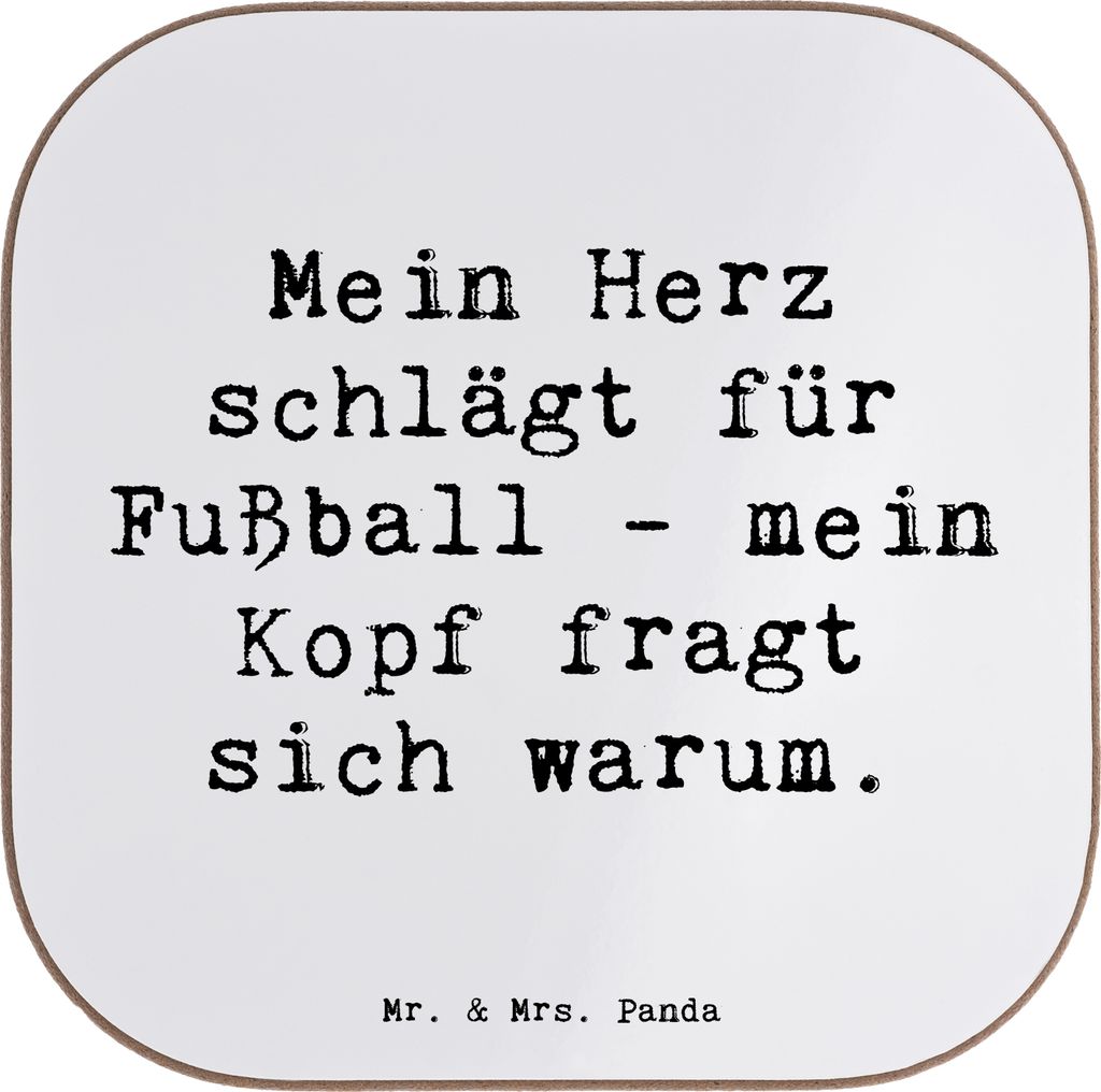 Mr. & Mrs. Panda Untersetzer für Gläser Spruch Fußball Produktbild 