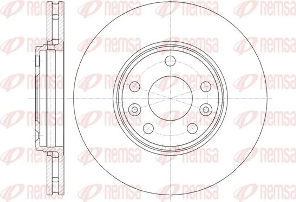 Disque de frein haute durabilité REMSA 61344.10 pour Megane et Laguna