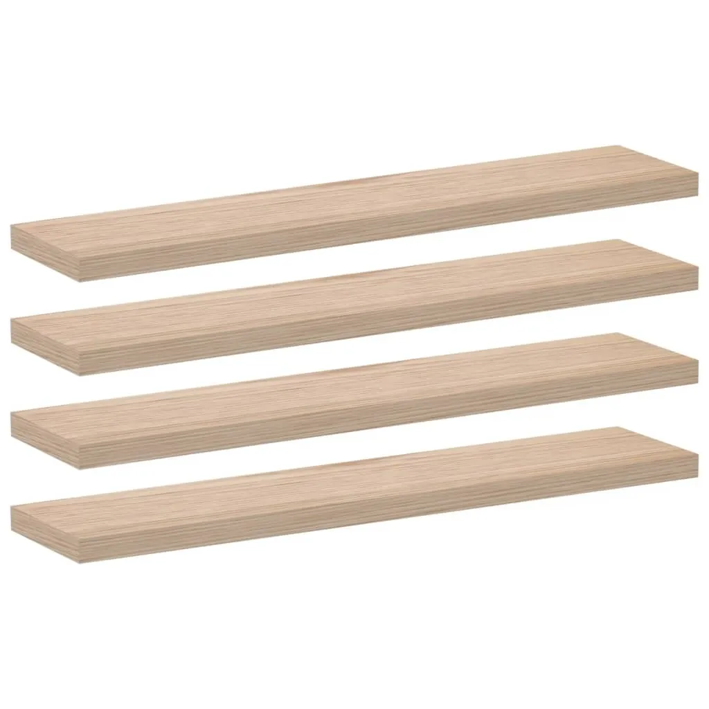 vidaXL Étagères Suspendues 4 pcs 110cm Bois Composite Noir