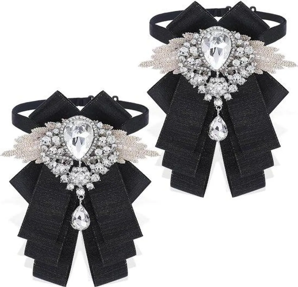 Nœud papillon noir réglable, accessoire de cérémonie chic et élégant