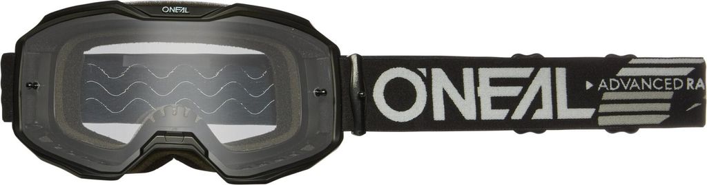 Oneal B-10 Solid Clear Motocross Brille, schwarz, Produktbild 