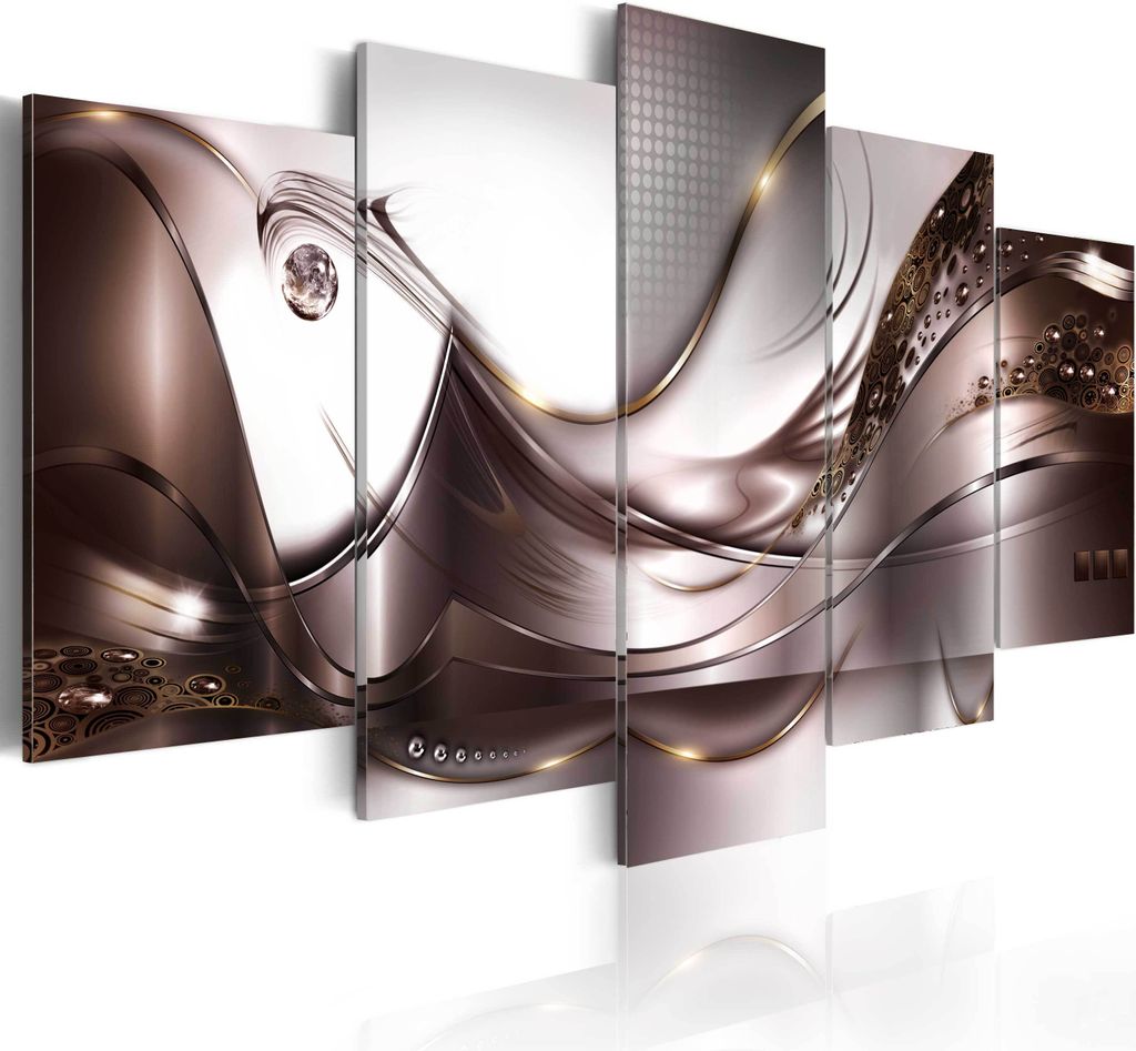 Leinwandbilder 200x100 cm a-A-0004-b-p Vlies Leinwandbild 5 tlg Kunstdruck modern Wandbilder XXL Wanddekoration Design Wand Bild BLUMEN ABSTRAKT