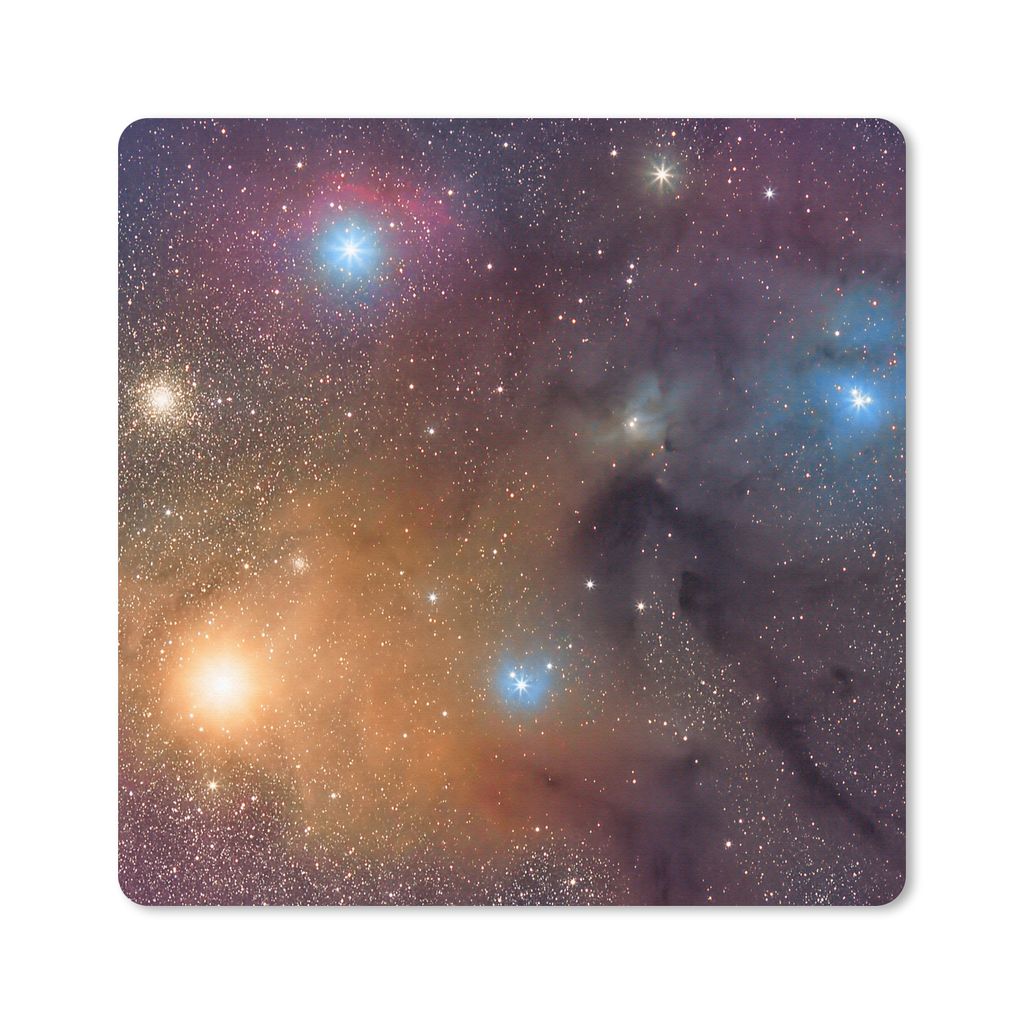 MuchoWow Mauspad Mousepad Universum - Sterne - Farben - Jungen - Mädchen - Kinder 20x20 cm - Mousepads - Maus Mat - Pad - Mausunterlage - Desk M...