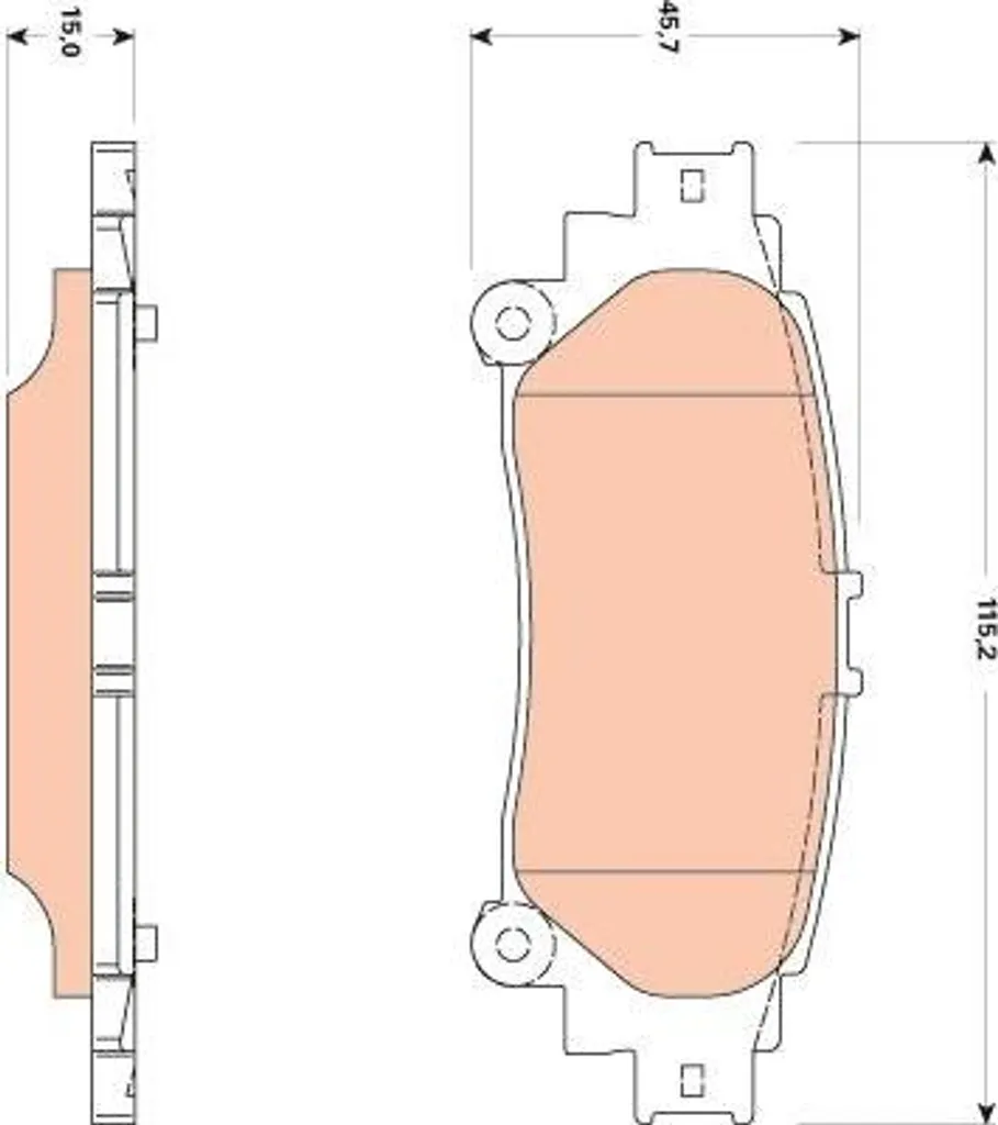 Plaquettes de frein TRW GDB3497 pour Lexus RX et Toyota Prius OE 0446648140