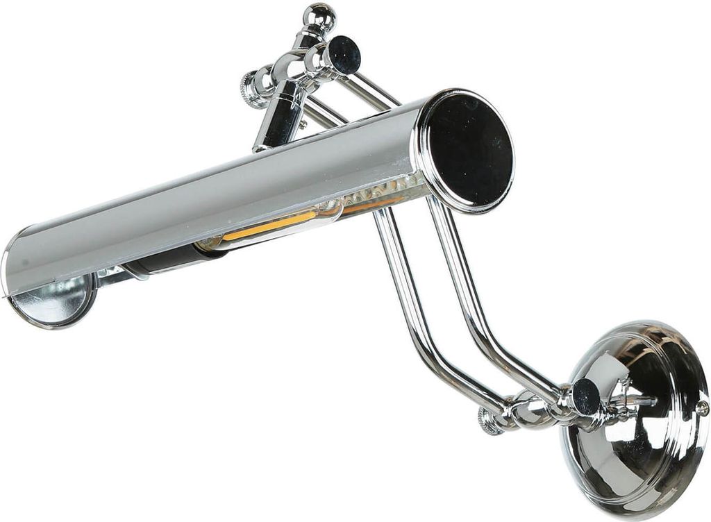 Wandlampe Bilderleuchte Messing Handarbeit Premium verstellbar massiv E14 B: 30 cm Wandleuchte