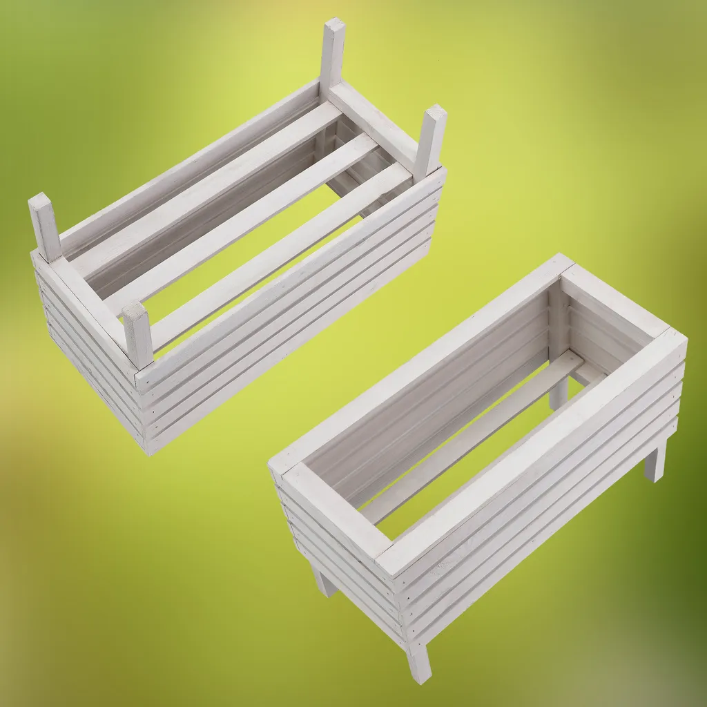 Pot de fleurs en bois surélevé pour jardiner sans mal de dos 64 cm - 8