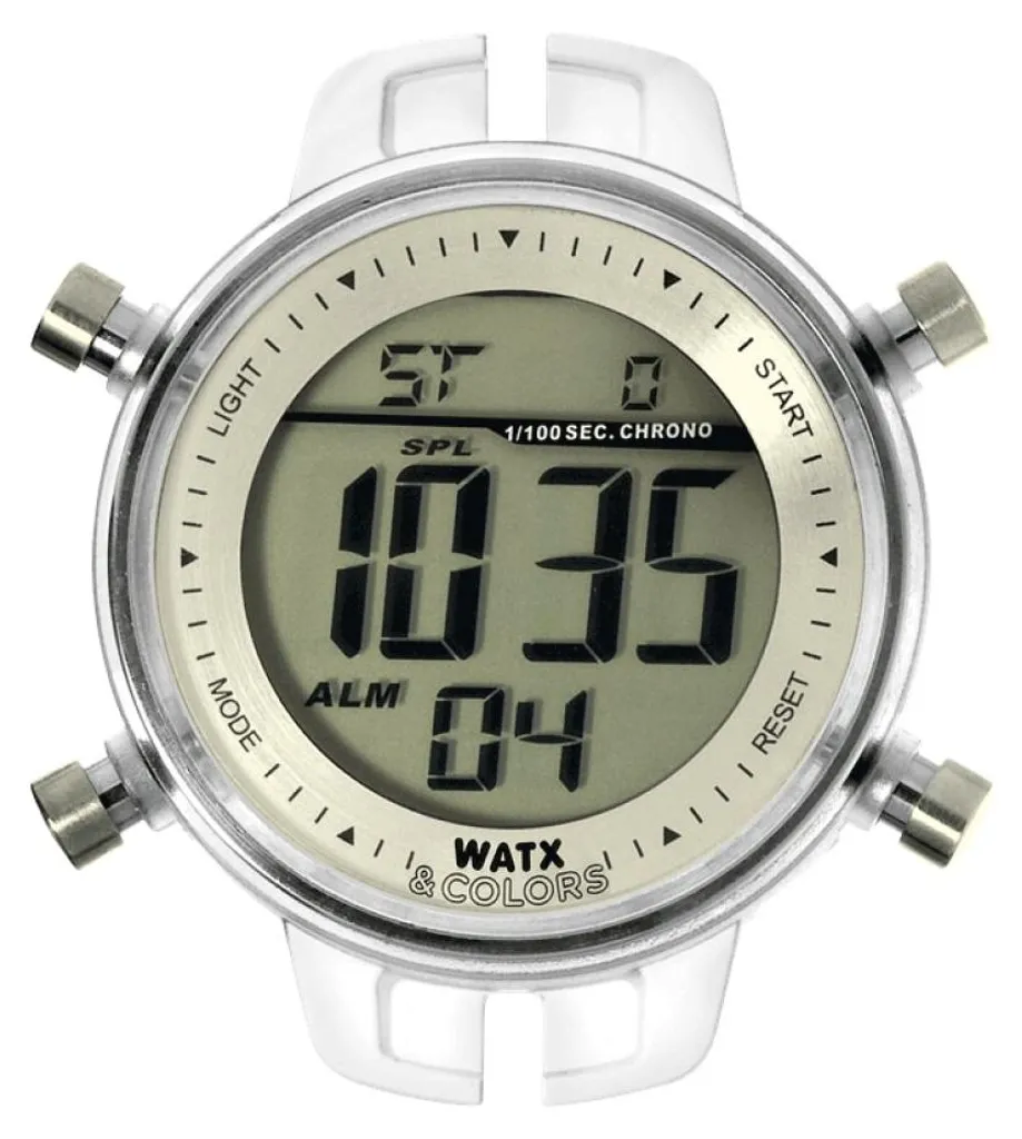 Montre WATXANDCO RWA1017 - Montre Mixte en Silicone Noir et Acier