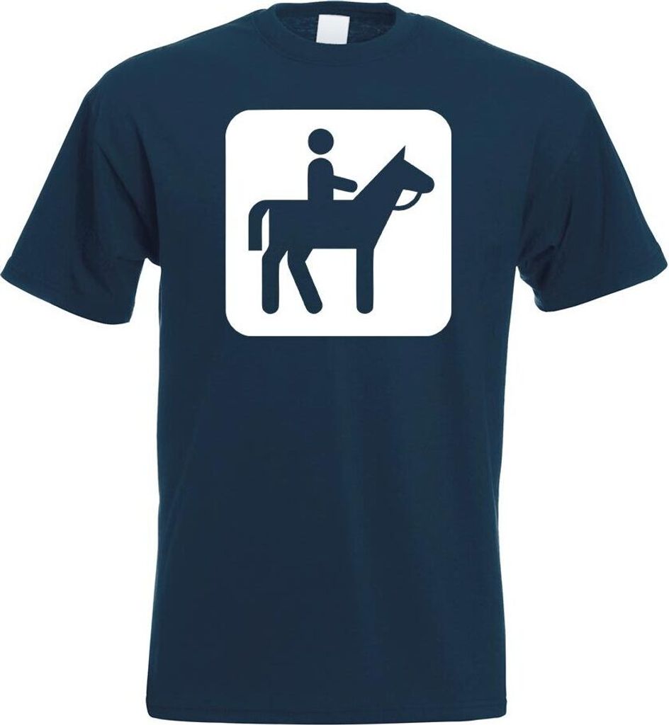 Kiwistar - T-Shirt - Navy - Pferdewandern Piktogramme Herren Funshirt Bedruckt Design Sprüche Spruch Motive - mit Motiv Bedruckt - Funshirt Design...